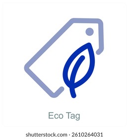 Eco Tag and label icon concept