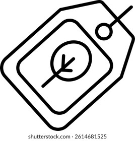 Eco Tag Line Vector Icon Design