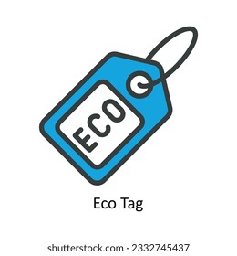 Ilustración de diseño de iconos de contorno de vectores de etiqueta ecológica. Símbolo de naturaleza y ecología sobre fondo blanco Archivo EPS 10