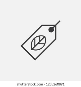 Eco tag vector icon