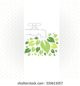 Eco tap.Vector illustration