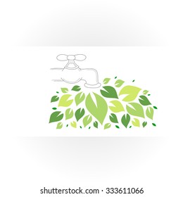 Eco tap.Vector illustration