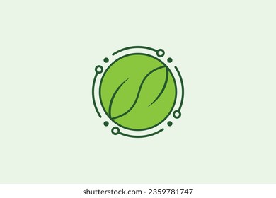 eco tech logo design concept