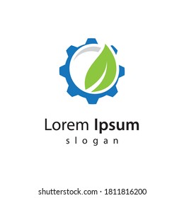 Eco tech logo design illustration