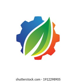 Eco tech logo design illustration