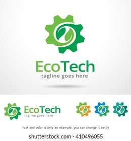 Eco Tech Logo Template Design Vector