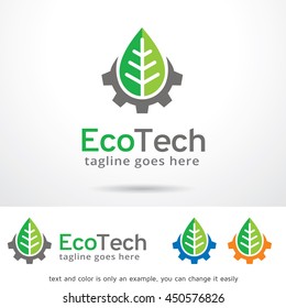 Eco Tech Logo Template Design Vector