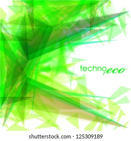 fondo verde abstracto de concepto ecológico y tecnológico