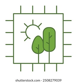 Eco Technology Editable Line Icons. Green Technology, Net Zero, Carbon Neutral and Environmental Sustainability Concept in Minimal Style. Thin Outline Icons Collection