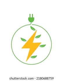 plantilla de logotipo de ilustración de vector de tecnología ecológica