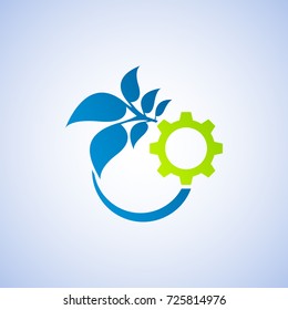  Eco technology and industry sign.