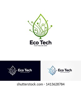 eco technology logo designs template, creative technology logo symbol