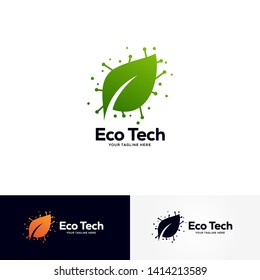 eco technology logo designs template, creative technology logo symbol