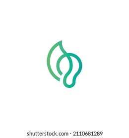 Eco Technology logo with lealf and lamp symbol