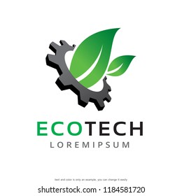 Eco Technology Logo Template Design Vector, Emblem, Concept Design, Creative Symbol, Icon