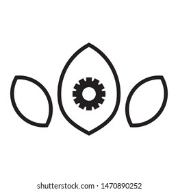 Eco technology logo template vector green tech icon design