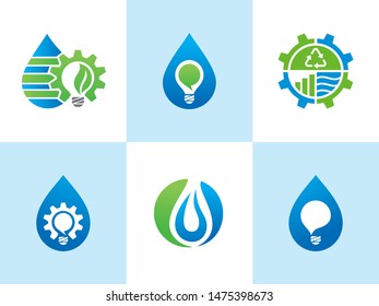 Eco technology and Reduce Waste for environment logo, icon, vector, template