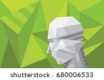 Eco Technology Sustainable Innovation Polygonal Human Head