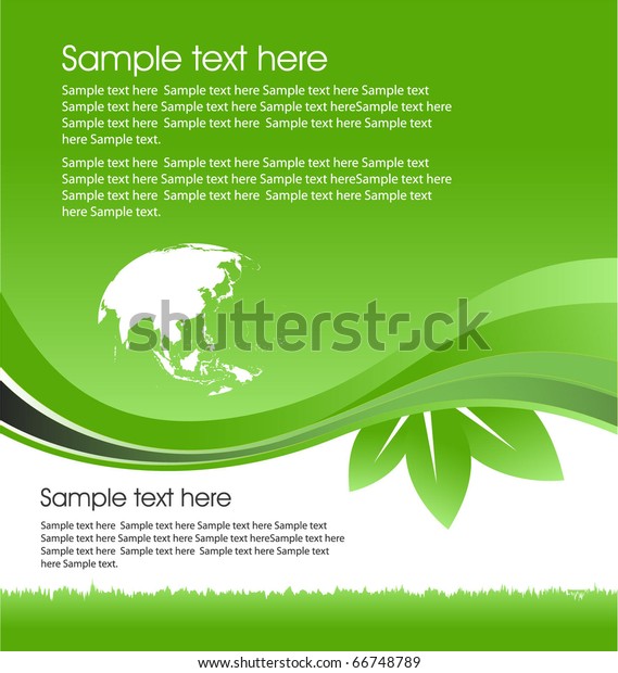 Eco Template Stock Vector Royalty Free 66748789