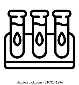 Eco test tubes icon. Outline eco test tubes vector icon for web design isolated on white background