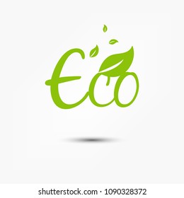 Eco Text Design, Nature Concept.