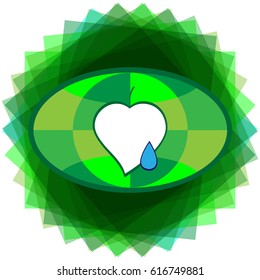 Eco texture. Background for ecology. Pure heart and a drop of water