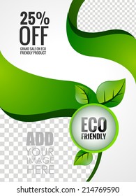 Eco theme flyer template or brochure, flyer, magazine, poster can be use for publishing, print and presentation. EPS 10. 
