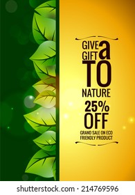 Eco theme flyer template or brochure, flyer, magazine, poster can be use for publishing, print and presentation. EPS 10. 