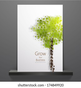 Eco theme flyer template or corporate banner design, can be use for publishing, print and presentation. EPS 10. 