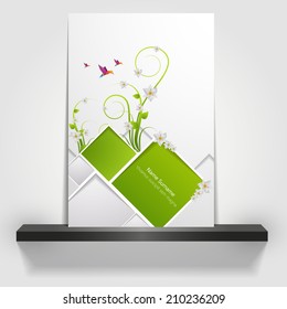 Eco theme flyer template or corporate banner design, can be use for publishing, print and presentation. EPS 10. 