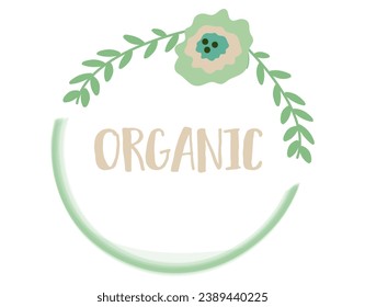 Eco-thematisches Bild im flachen Cartoon-Stil. Diese fesselnde Abbildung verbindet die Schönheit der Natur mit einem lebhaften, pastellfarbenen Design, das durch einen Umwelttitel unterstrichen wird. Vektorgrafik.