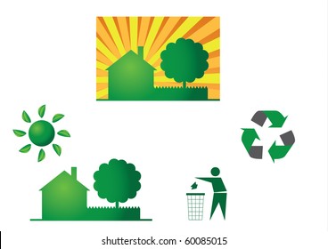 Eco themes illustration