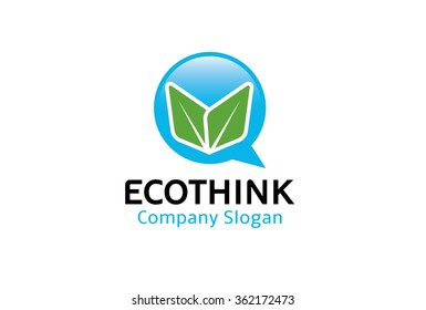 Eco Think Logo Design Illustration