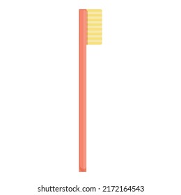 Eco toothbrush icon cartoon vector. Ecology friendly. Reuse brush