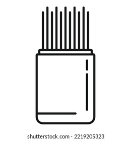 Eco toothpick icon outline vector. Tooth pick. Wood stick