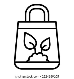 Imagen vectorial del icono Eco Tote Bag. También se puede usar para aplicaciones web, aplicaciones móviles y medios impresos.