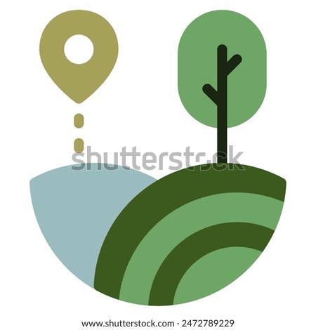 Eco Tourism Icon for web, app, infographic, etc