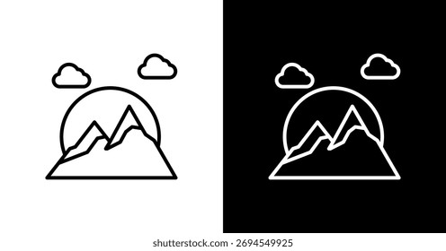Eco Tourism White Icon Set Design