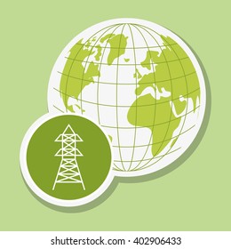 eco tower design , vector illustration