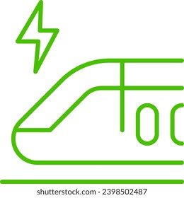 eco train line icon symbol illustration