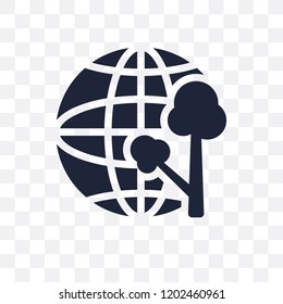 Eco transparent icon. Eco symbol design from Ecology collection. Simple element vector illustration on transparent background.
