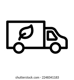 Eco Transporation Vector Line Icon Design