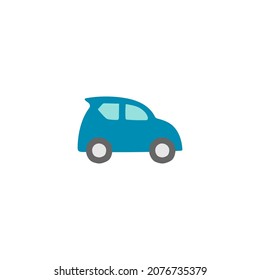 Eco transport icon, Electric vehicle icon, eco green car symbol in color icon, isolated on white background background