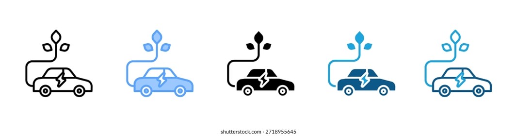 Eco Transport Icon Set mehrere Stil Sammlung