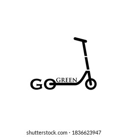 Eco transport. Vector scooter icon design on white background