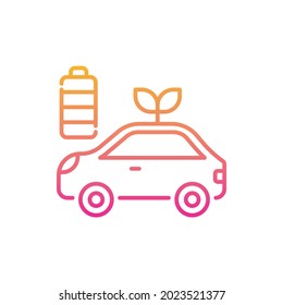 Eco transportation vector gradient icon style illustration. EPS 10 file