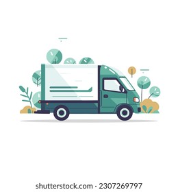 Vector de transporte ecológico aislado en blanco