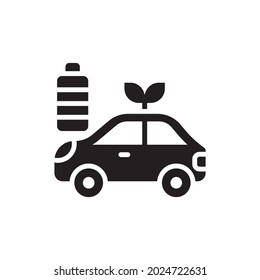Eco transportation vector solid icon style illustration. EPS 10 File