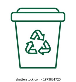 eco trash bin on background