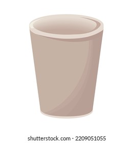 eco trash can over white